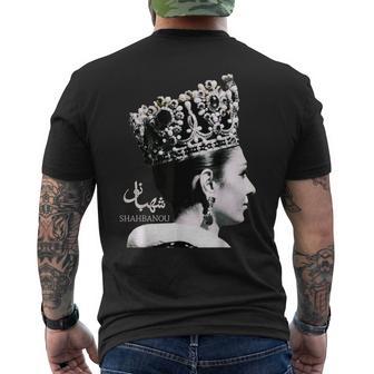 Shahbanou Iran Empress Farrah Pahlavi Iranian Persian Retro Men's T-shirt Back Print | Mazezy