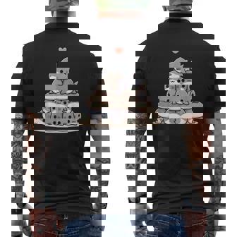 Shark Cute Anime Kawaii Men's T-shirt Back Print - Thegiftio