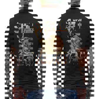 Shell Yeah Snail Rock On Music Fan Party Men's Back Print T-Shirt | Mazezy