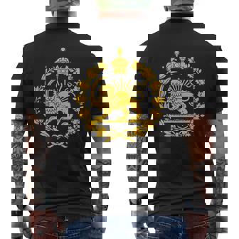 Shir O Khorshid Iran Pahlavi ライオンと太陽 メンズTシャツ バックプリント - Kawaiitshirt
