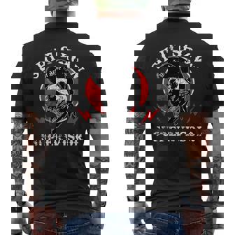 Shit Show Supervisor Cool Boy Skull Sarcastic Work Humor Men's Back Print T-Shirt - Monsterry