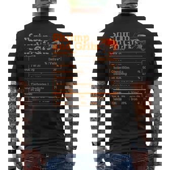 Shrimp And Grits Nutrition Facts Label Calories Protein Food メンズTシャツ バックプリント - Kawaiitshirt