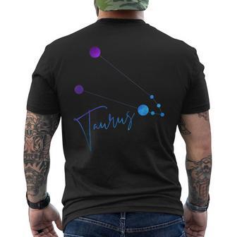Signe Du Zodiaque Taureau Et Constellation Étoile Astrologique T-shirt imprimé au dos - Cadeauxyz