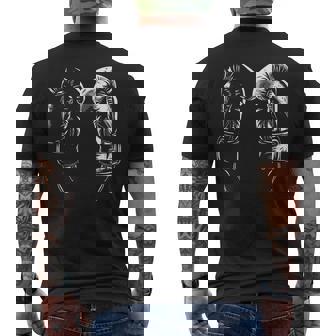 Silueta De Guantes De Boxeo Manga Larga Camiseta Hombre Estampado Espalda - Regaloses