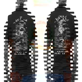 Silver Lake State Park Michigan Hiking Mushroom Vacation Men's Back Print T-Shirt | Mazezy