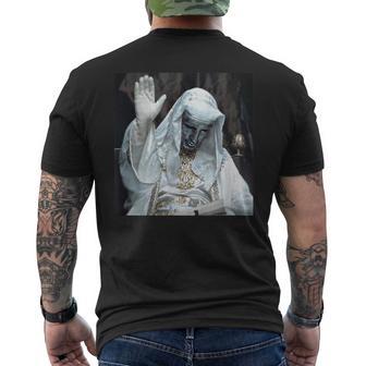 Silver Mask King Baldwin Meme Men's T-shirt Back Print - Thegiftio UK