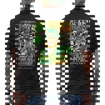 Six Seven Bruh Leprechaun Meme For St Paddy's Men's T-shirt Back Print | Mazezy