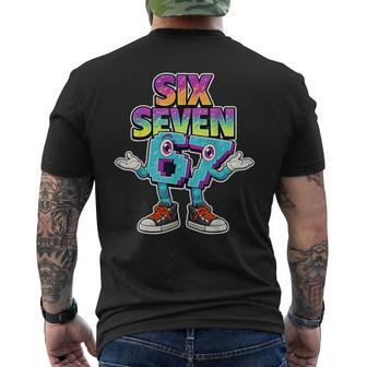 Sixeven 67 Meme Lustige Zahlen Mit Cartoontil T-Shirt mit Rückendruck - Geschenkecke