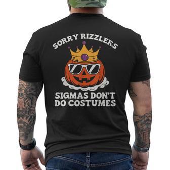 Skibidi Toilet Sigmas Don't Do Costumes Halloween Men's T-shirt Back Print | Seseable FR