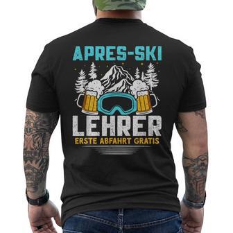 Skifahren Apres-Ski Lehrer Party Lustigeskifahrer T-Shirt mit Rückendruck - Geschenkecke