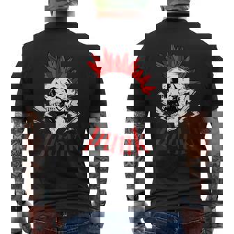 Skull Punks Tyle Punk Britannique Mohawk Manche Longue T-shirt imprimé au dos - Cadeauxyz