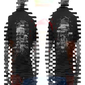 Skull Skeleton Christmas Santa Holiday Matching Tank Top Men's Back Print T-Shirt | Mazezy