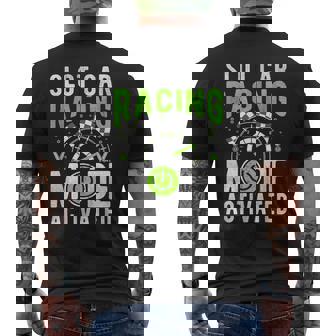 Slot Car Racing Mode Activated Mini Car Drag Racing Slot Car Men's Back Print T-Shirt | Mazezy