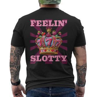 Slot Machines Feelin' Slotty Gambler Slot Machines Men's T-shirt Back Print - Thegiftio UK