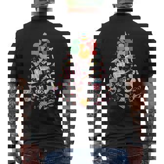 SLP Christmas Tree Speech Language Pathologist OT PT Xmas Men's Back Print T-Shirt | Mazezy