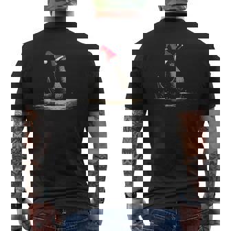 Slug Christmas Graphics Animal Lights Lover Men's Back Print T-Shirt | Mazezy