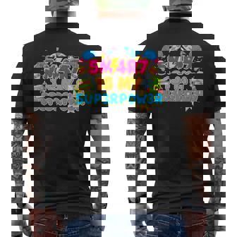 Smart Is My Superpower Gamer Code Kids Teen Men's Back Print T-Shirt | Mazezy