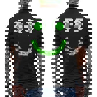 Smile Face Eggs And Bacon Ham Breakfast St Patrick's Day Men's T-shirt Back Print - Thegiftio