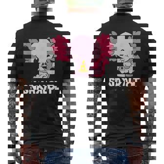 Snaxalotl Lustige Axolotl Pizza Nette Axolotl T-Shirt mit Rückendruck - Seseable