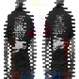 Snowmobile Just Gonna Send It Motor Sled Tank Top Men's Back Print T-Shirt | Mazezy