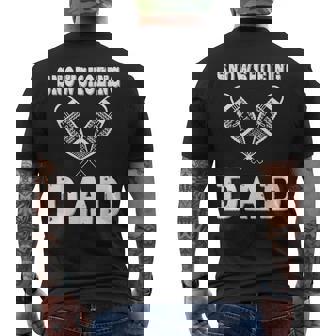 Snowshoeing Dad Snowshoe Hiking Snowshoer Men Father's Day Men's Back Print T-Shirt | Mazezy