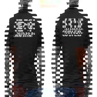 Snowshoeing Lover Snowshoeing Jokes & Quotes Men's Back Print T-Shirt | Mazezy