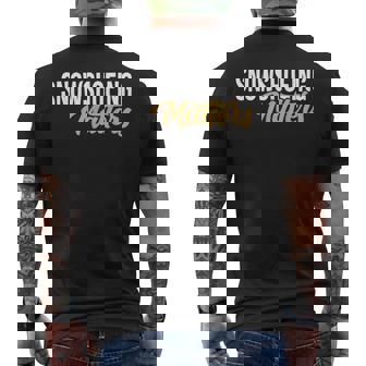 Snowshoeing Matters Vintage Snowshoer Men's Back Print T-Shirt | Mazezy