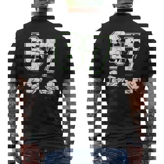 Soccer 67 Six Seven Gen Alpha 67 Meme Men's Back Print T-Shirt | Mazezy