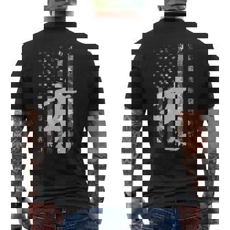 Soccer Player American Flag USA Camo Patriotic Graphic Men's Back Print T-Shirt | Mazezy