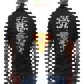 Solo Un Ragazzo Che Ama La Pizza T-shirt da uomo con stampa posteriore - Novitaregali