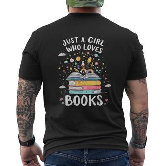 Solo Una Chica Que Ama Los Libros Lectura De Ensueño Lindo Ratón De Biblioteca Camiseta Hombre Estampado Espalda - Regaloses
