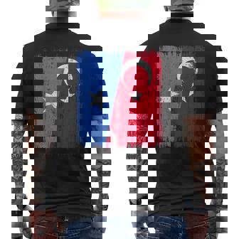 Somalia Turkey Half Flag Turkiye Somalian Turkish Heritage Men's Back Print T-Shirt | Mazezy