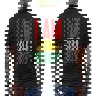 I Am Somebody Positive Affirmation Retro Men's T-shirt Back Print - Monsterry