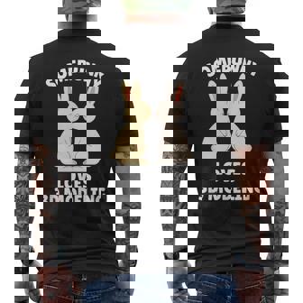 Somebunny Loves 3D Modeling Cute Easter Bunny Enthusiast Tank Top Men's Back Print T-Shirt | Mazezy