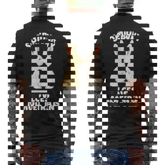 Somebunny Loves Model Trains Cute Easter Bunny Modeller Men's Back Print T-Shirt | Mazezy