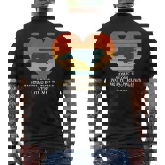 Someone In North Carolina Love Me NC US State Retro Souvenir Men's Back Print T-Shirt | Mazezy