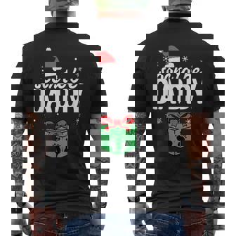 Soon To Be Daddy Christmas Pregnancy Announcement Dad Men's Back Print T-Shirt | Mazezy