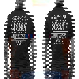 Soon To Be Mommy 2026 Loading Pregnancy Announcement 2026 Men's T-shirt Back Print | Mazezy