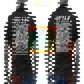 Sorry I Can't Have To Charge My Crystals Cute Earth Lover Men's Back Print T-Shirt | Mazezy