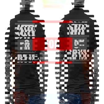 Sorry For Partying Halloween Birthday Costume Men's T-shirt Back Print | Seseable FR