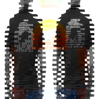 South Africa South Africa Africa Holiday Travel Elephant Retro Men's Back Print T-Shirt | Mazezy