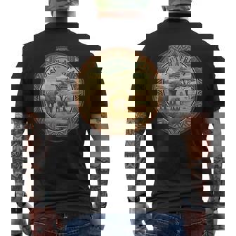 South Africa Safari Elephant Family African Wildlife Vintage Tank Top Men's Back Print T-Shirt | Mazezy