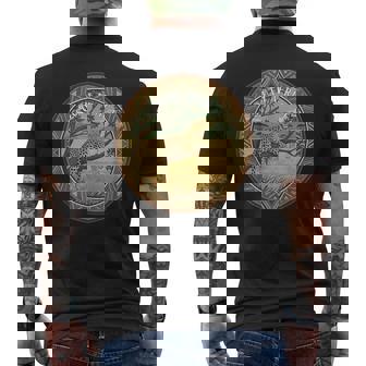 South Africa Safari Leopard Panther African Wildlife Vintage Men's Back Print T-Shirt | Mazezy