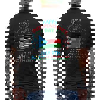 South Sudan 14th Independence Day South Sudanese Pride Men's Back Print T-Shirt | Mazezy