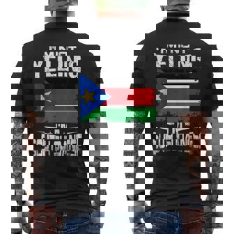 South Sudan I'm Not Yelling I'm South Sudanese Men's Back Print T-Shirt | Mazezy
