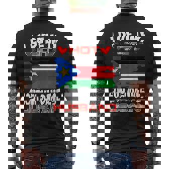 South Sudan I Love My Hot South Sudanese Husband Men's Back Print T-Shirt | Mazezy