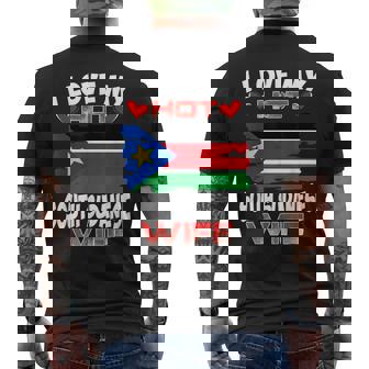 South Sudan I Love My Hot South Sudanese Wife Men's Back Print T-Shirt | Mazezy