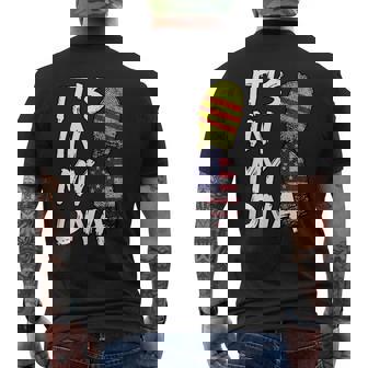 South Vietnam Vietnamese America American USA My DNA Flag Men's Back Print T-Shirt | Mazezy