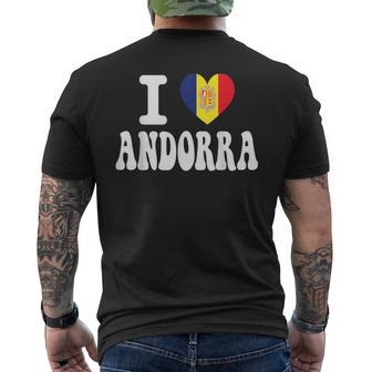 Souvenir Deoyage Rétro Avec Drapeau I Love Andorra En Forme De Cœur T-shirt imprimé au dos - Cadeauxyz