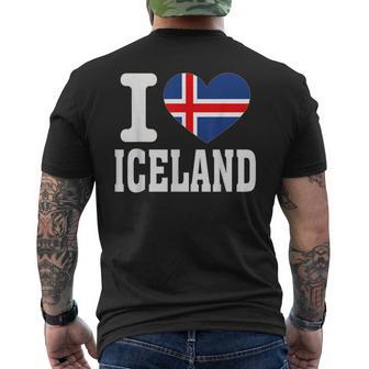 Souvenir En Forme De Cœur Avec Inscription I Love Islande T-shirt imprimé au dos - Cadeauxyz